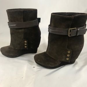 Brown suede Saks fifth booties